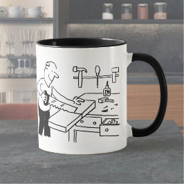 Taza Café Mug con un Ilustracion carpintero