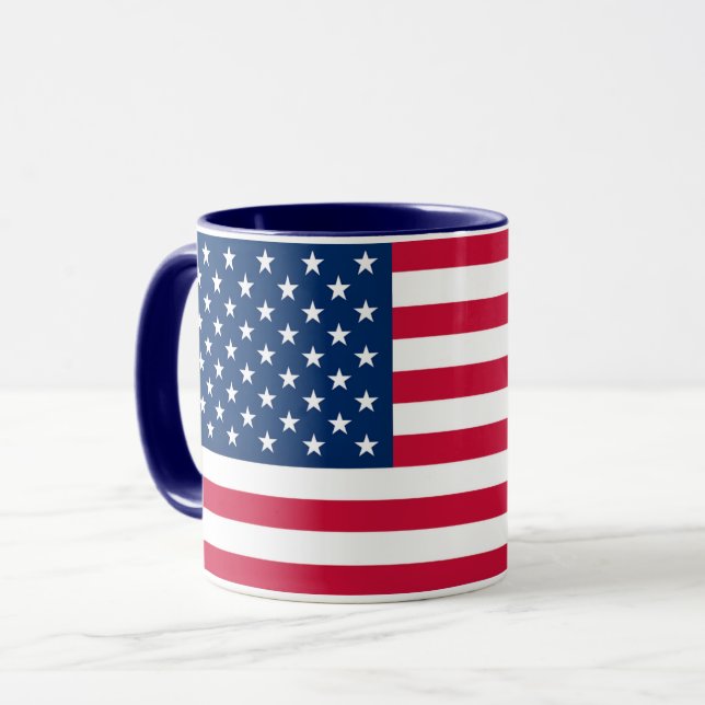 Taza Café Mug de la bandera estadounidense (Anverso izquierdo)