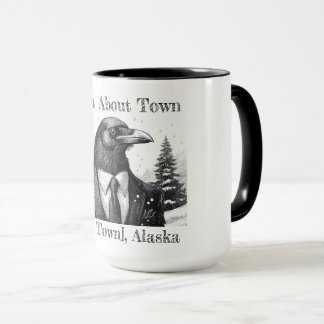 Taza Café mug, Raven About Town - ciudad Personalizar