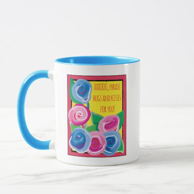Taza Café Mug "XXXOOO Hugs & Kisses" (Izquierda)