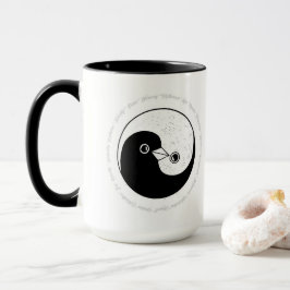 Taza Café mug Yin Yang armonía palomas de la paz