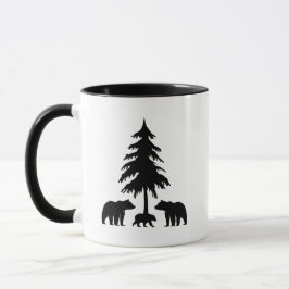 Taza Café Osos en la Madera