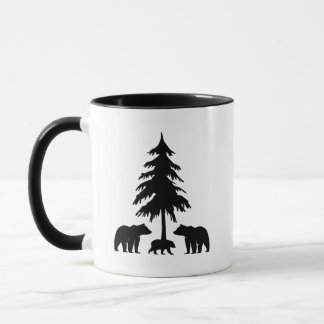 Taza Café Osos en la Madera