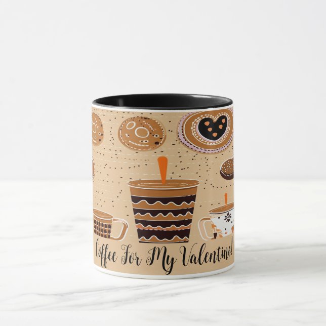 Taza Café Para Mi Dibujo De San Valentín Cute No1 (Centro)