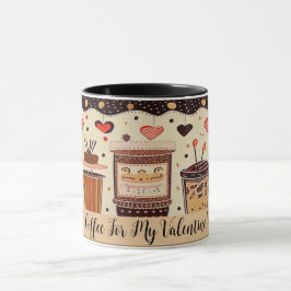 Taza Café Para Mi Dibujo De San Valentín Cuto No2