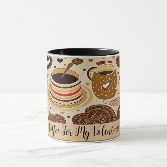 Taza Café Para Mi Dibujo De Valentine Cute N4 (Centro)