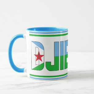Taza Café patriótico con bandera nacional de Djibouti