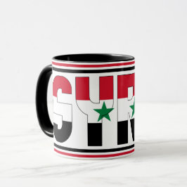 Taza Café patriótico con bandera nacional de Siria
