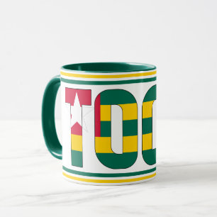 Taza Café patriótico con bandera nacional de Togo
