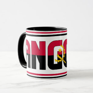 Taza Café patriótico de bandera nacional de Angola