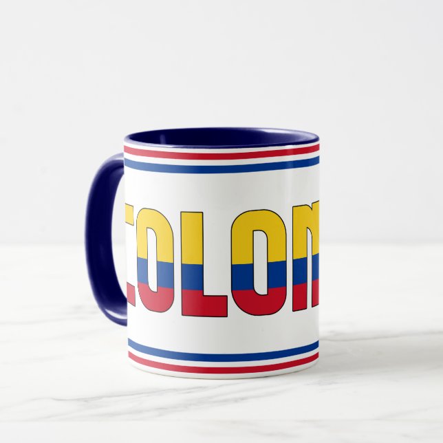 Taza Café Patriótico de Bandera Nacional de Colombia (Anverso izquierdo)