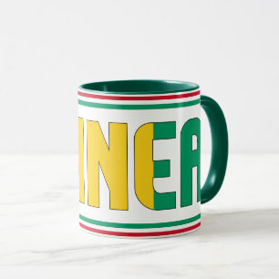 Taza Café Patriótico de Bandera Nacional de Guinea