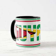 Café patriótico de bandera nacional de Guyana