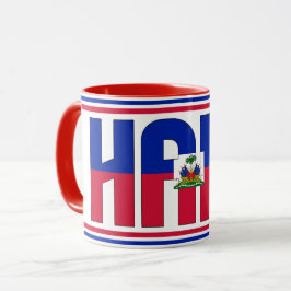 Taza Café patriótico de bandera nacional de Haití