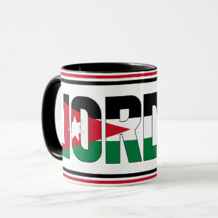 Taza Café Patriótico de Bandera Nacional de Jordania