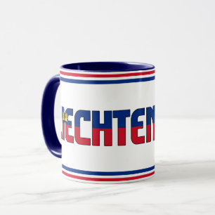 Taza Café Patriótico de Bandera Nacional de Liechtenste