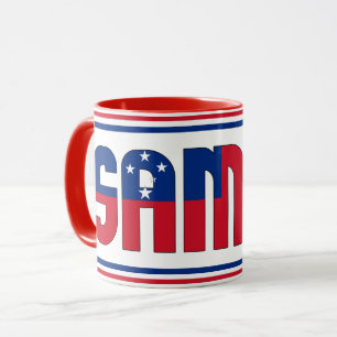 Taza Café Patriótico de Bandera Nacional de Samoa