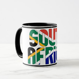 Taza Café patriótico de bandera nacional de Sudáfrica