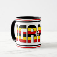 Café patriótico de bandera nacional de Uganda
