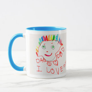 Taza Café personalizado con el arte de su hijo