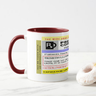 Taza Café personalizado divertido de la prescripción 