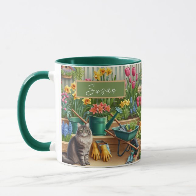 Taza Café Personalizado para Amantes del Jardín  (Izquierda)
