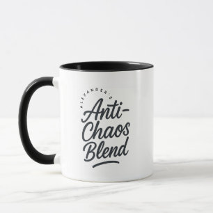 Taza Café Personalizado Regalo Mezcla Anti-Caos Nombre