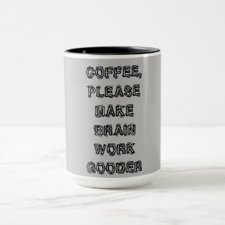 Taza "Café, Por Favor Que Mi Cerebro Funcione Bien"