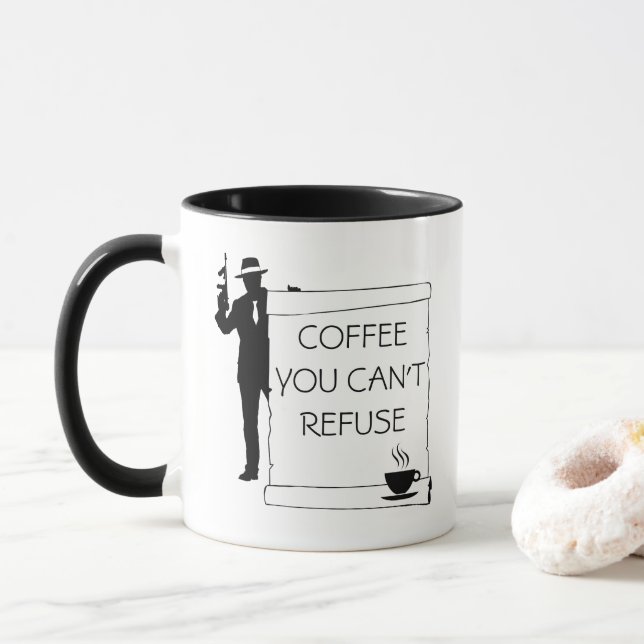 Taza Café que no puedes rechazar personalizable gracios (Con donut)