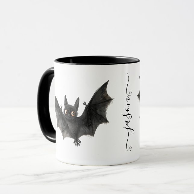 Taza Café Quirky de Halloween personalizado (Anverso izquierdo)
