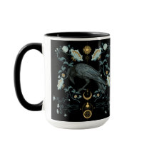 Café Raven Celestial Mug Viking Botanical Pagan