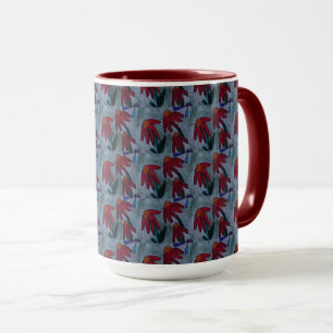 Taza Café Red Daisy