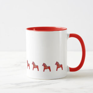 Taza Café Red Dala Horse Mug