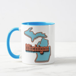 Taza Café retro Michigan vintage de 70
