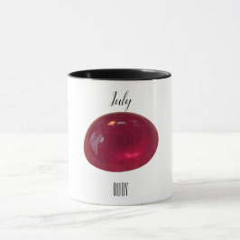 Taza Café Rojo Mug Ruby Gemstone Julio Birthstone