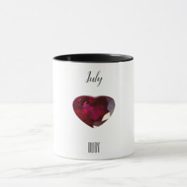 Taza Café Rojo Mug Ruby Gemstone Julio Birthstone