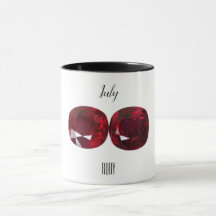 Café Rojo Mug Ruby Gemstone Julio Birthstone