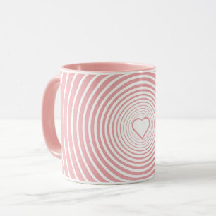 Taza Café Rosa con corazón