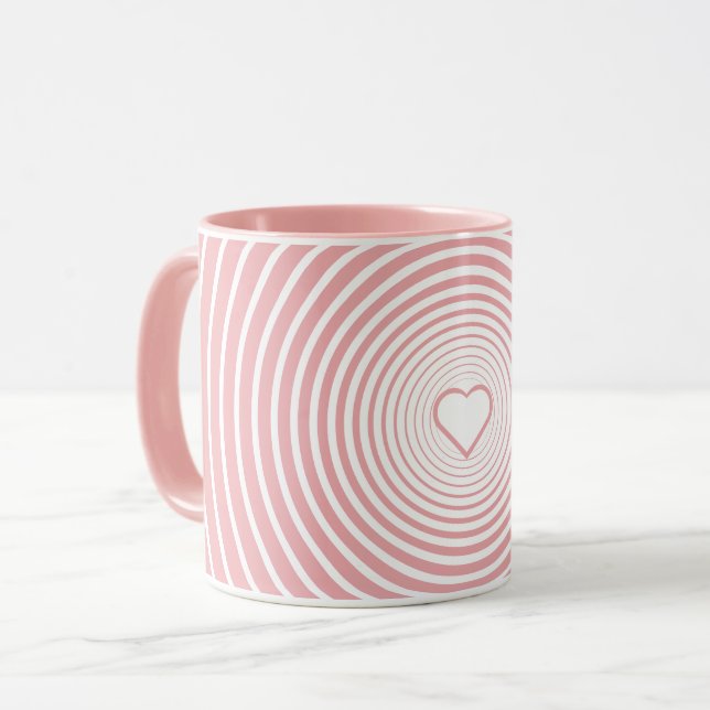 Taza Café Rosa con corazón (Anverso izquierdo)