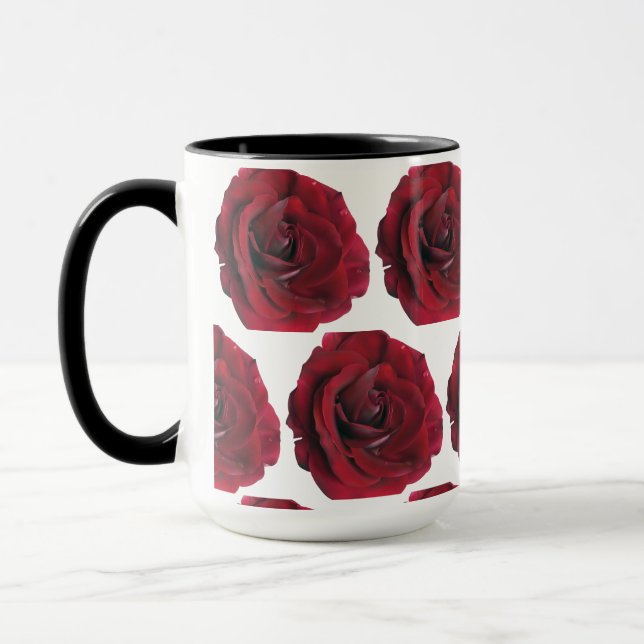 Taza Café Rosa Rojo / Tea Mug Para Ella (Izquierda)
