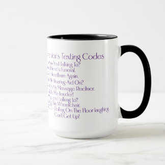 Taza Café/té Personalizado de "códigos de texto para ad