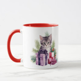 Taza Café temático Gris White Kitten Lavender