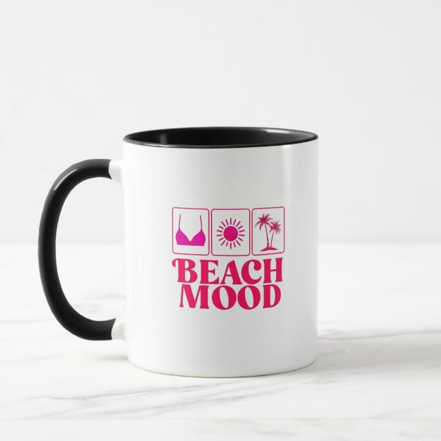 Taza Café tropical de humor de playa - Vibes de verano (Izquierda)