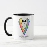 Taza Café Tuxedo Gay LGBTQ  boda<br><div class="desc">Boda Tuxedo Gay LGBTQ  Café Mug</div>