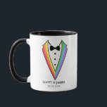 Taza Café Tuxedo Gay LGBTQ  boda<br><div class="desc">Boda Tuxedo Gay LGBTQ  Café Mug</div>