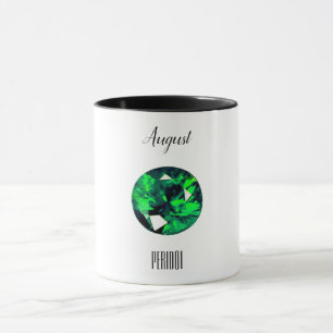 Taza Café verde Peridot Mug August Gemstone