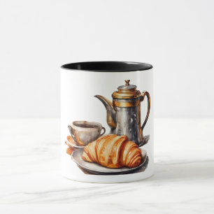 Taza Café Vintage y Croissant Mug