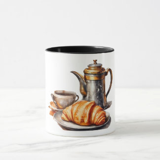 Taza Café Vintage y Croissant Mug