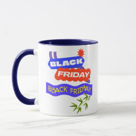 Taza "Café y Carrito – Frenesí del Viernes Negro"