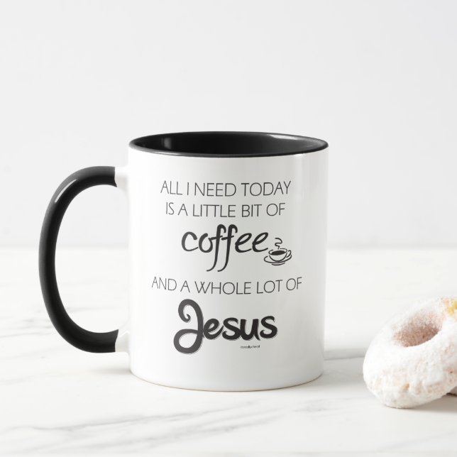 Taza Café y Jesús Mug (Con donut)